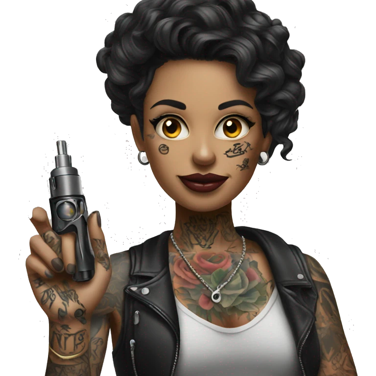 Tattoo artist with tattoo gun emoji