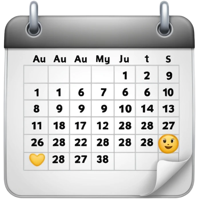 Emoji of calendar page for August 18 emoji