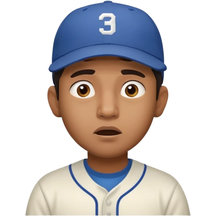  Fait un jeune indien pas trop beau avec un léger surprise un double menton et une casquette sur la tete emoji