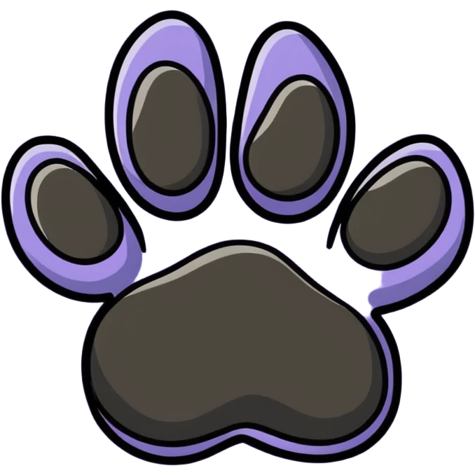 colorful puppy paw print with a border emoji