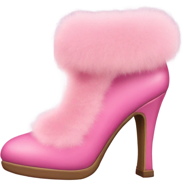 pink heels with fur trim emoji