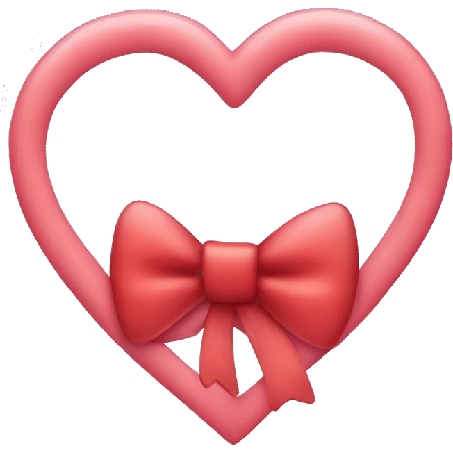 A bow with heart  emoji