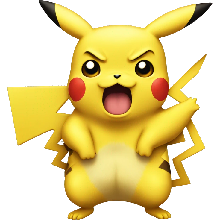Pikachu angry  emoji