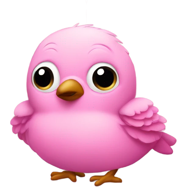 Pink birdie cozy in a sofa emoji