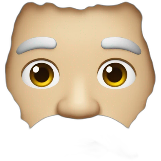 Obeso de rulos y barba candado emoji