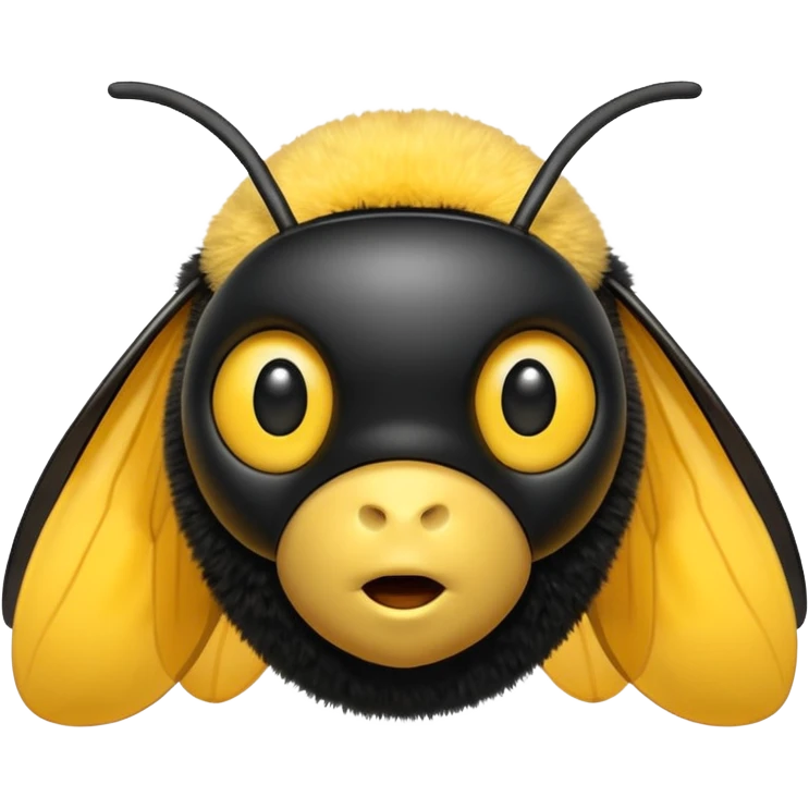 A surprised bumblebee emoji