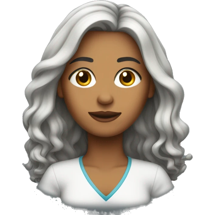 mulher cabelo cacheado  emoji