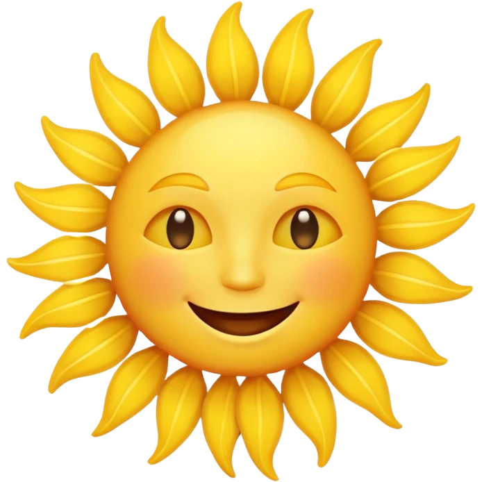 smiling sun emoji, simple and cheerful emoji