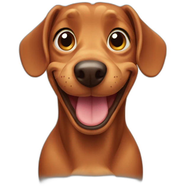 Smiling teckel emoji