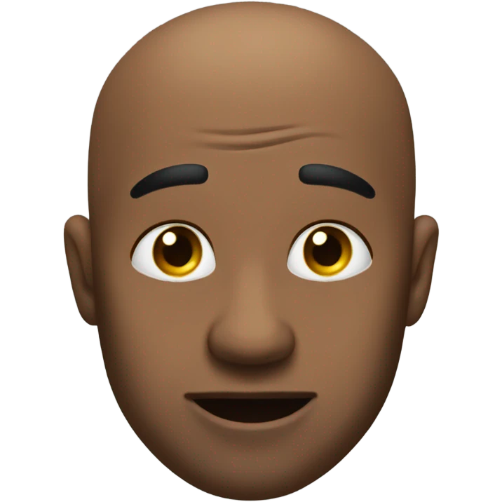 Black man whothout hair. And head slap emoji
