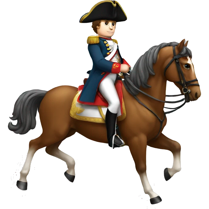 Napoleon riding on a horse emoji