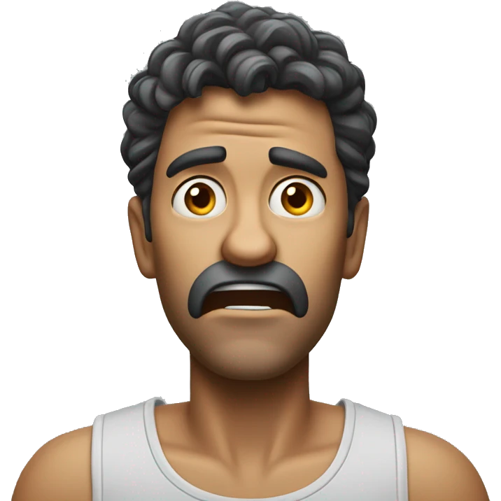 Photorealistic man scratches his head in confusion emoji