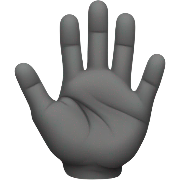 flat hand emoji