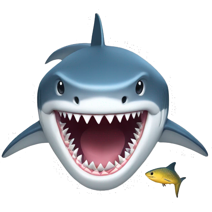 Shark with fish emoji
