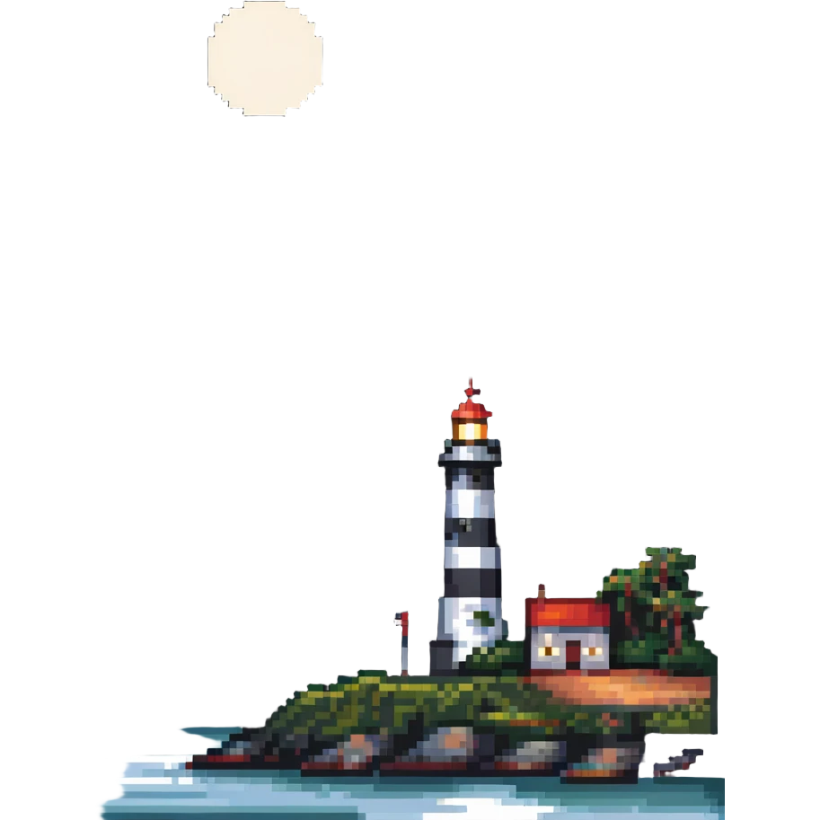 coastal landscape with lighthouse emoji