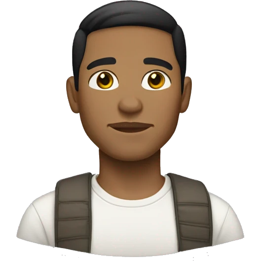 man light skin tone short black hair emoji