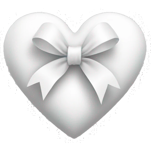 white heart with bow emoji