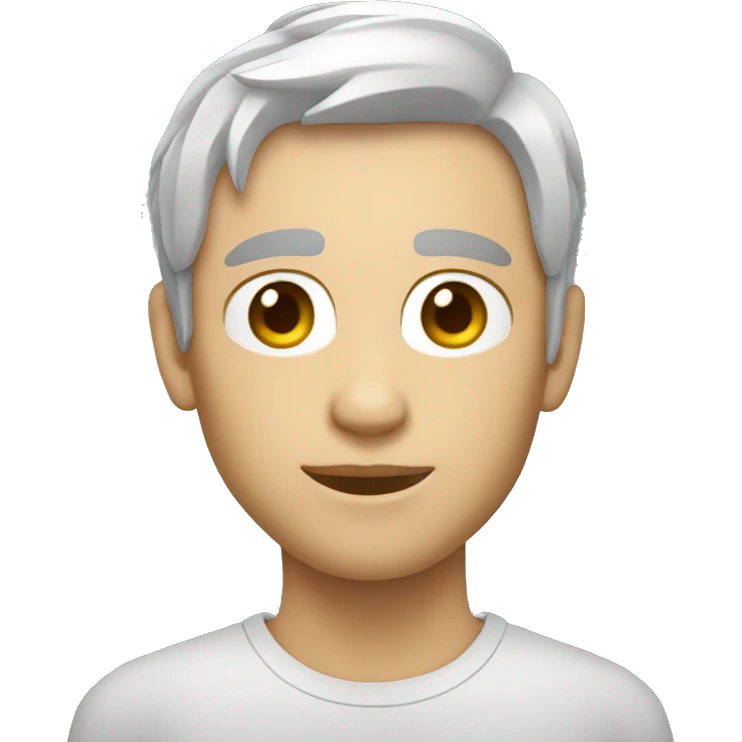 avatar ios blanco con flequillito emoji