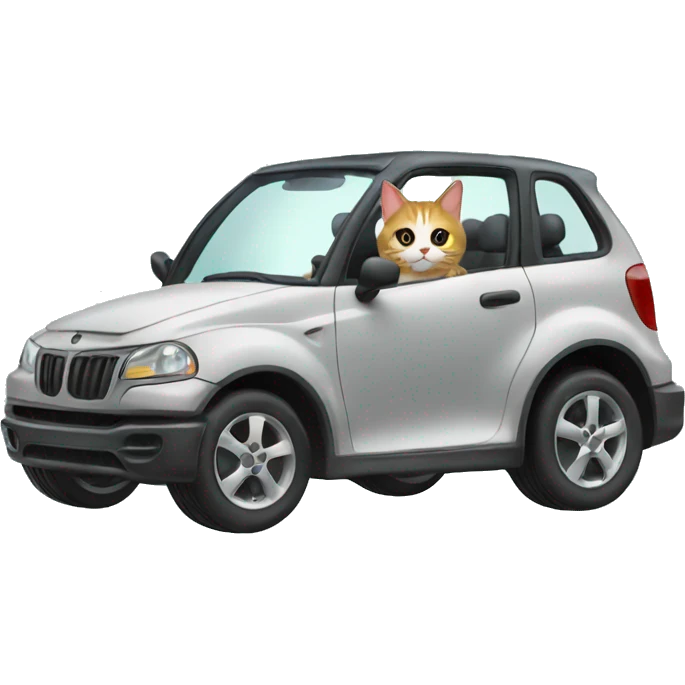 Cat driving a car emoji