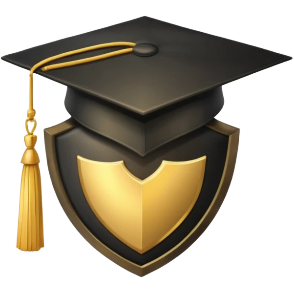 Graduation Cap + Shield emoji