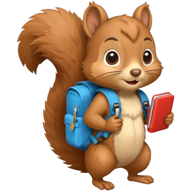 un écureuil campeur emoji