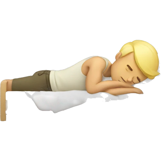 Blonde man sleeping emoji