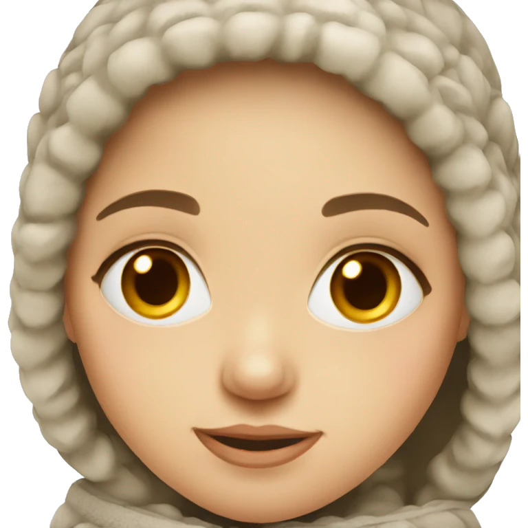 Russian girl in winter  emoji