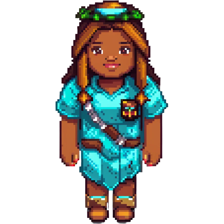 Nicole Byer as a Minecraft character emoji
