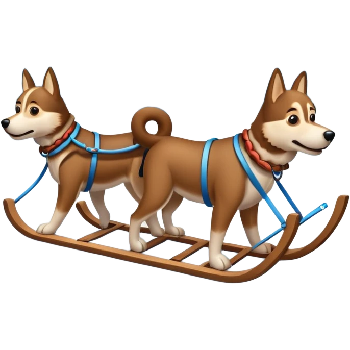 Dog sled emoji