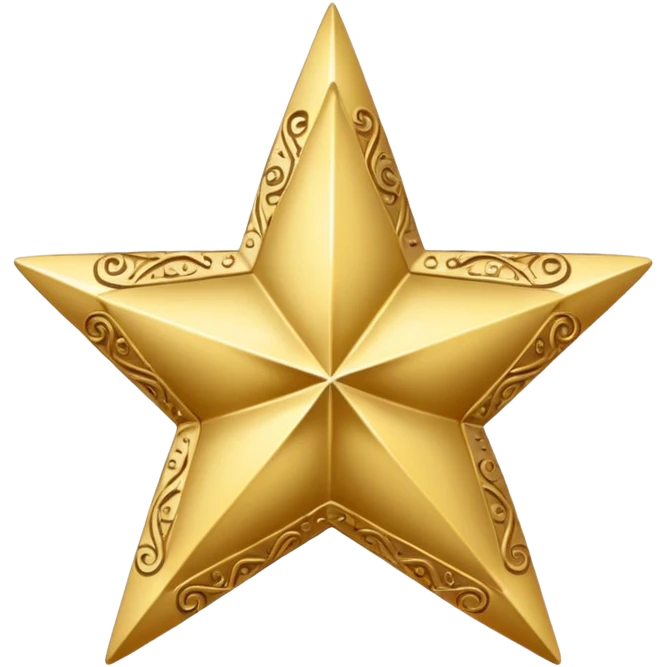 star drawn with calligraphy pen emoji