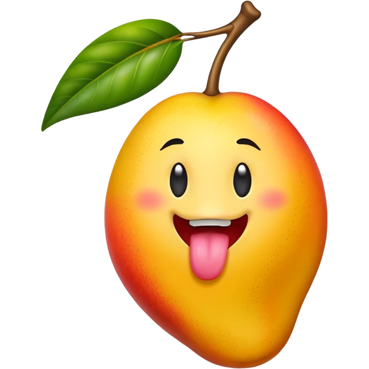 Mango sticking out tongue emoji
