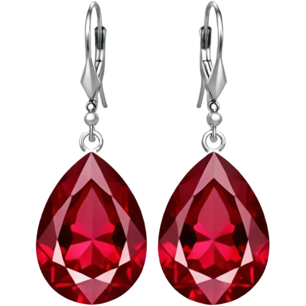 sparkly ruby earrings emoji