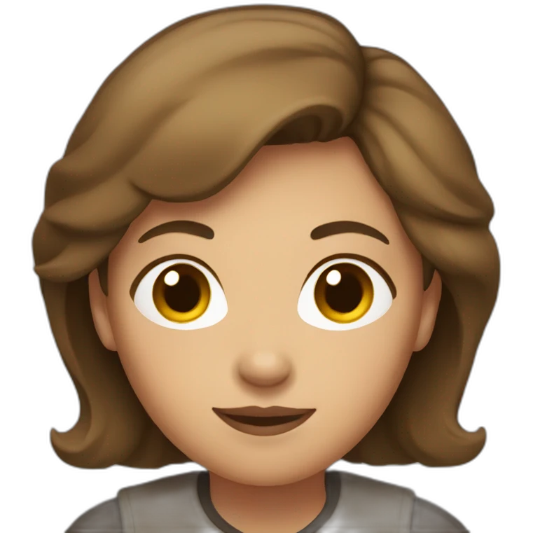 mother with short brown hair emoji