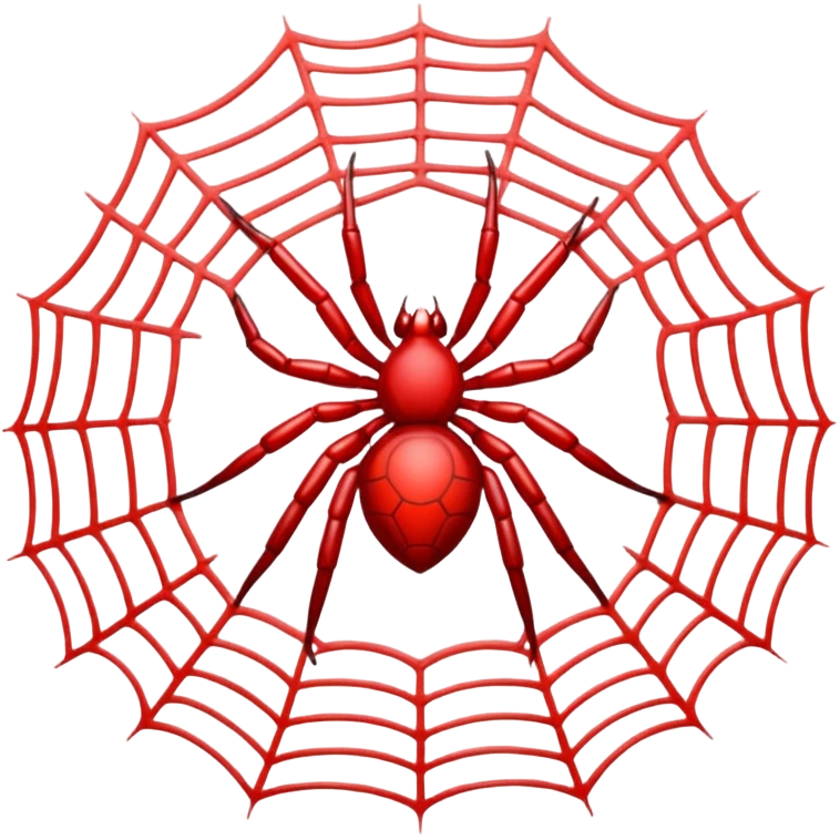 red cartoon spider web emoji
