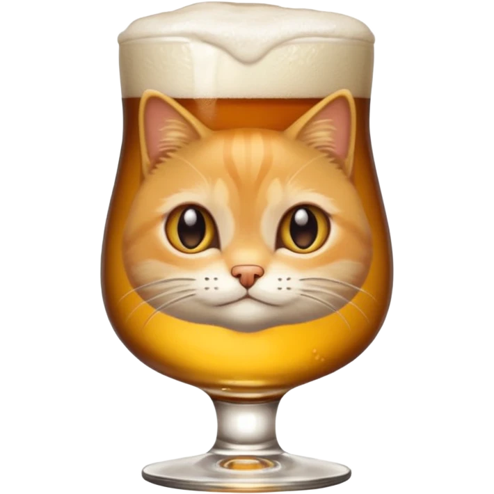 Un chat qui boit une bière emoji