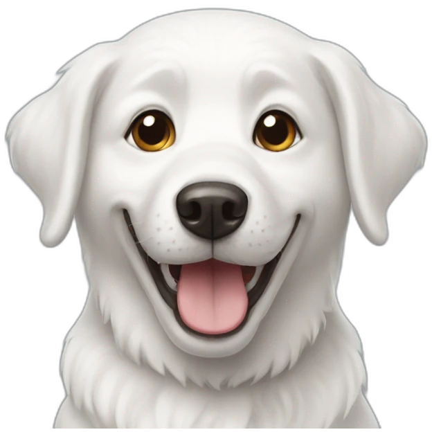 happy-white-dog emoji
