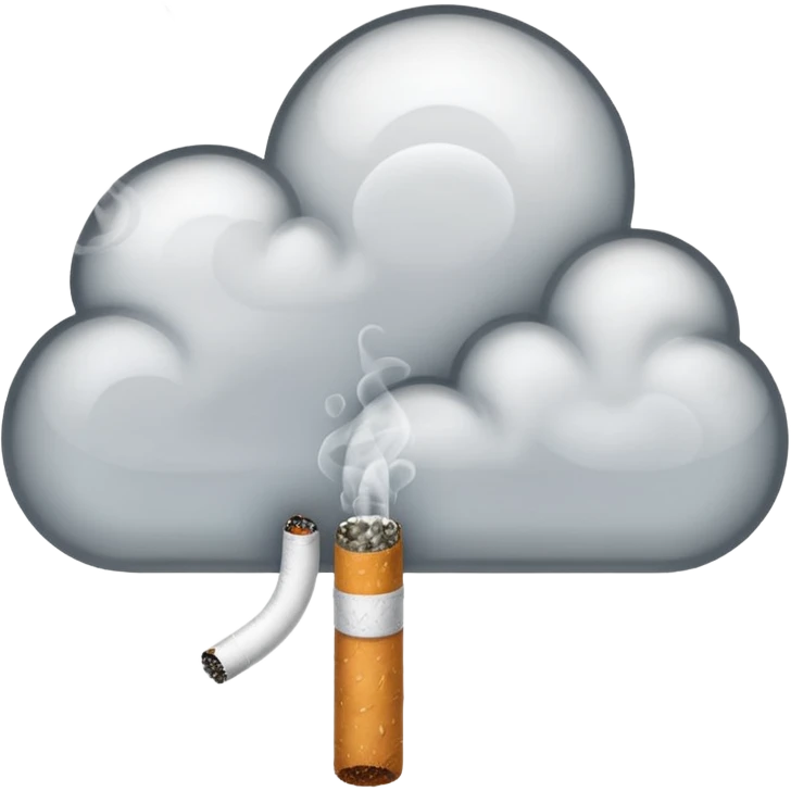 Smoking cigarette,  emoji