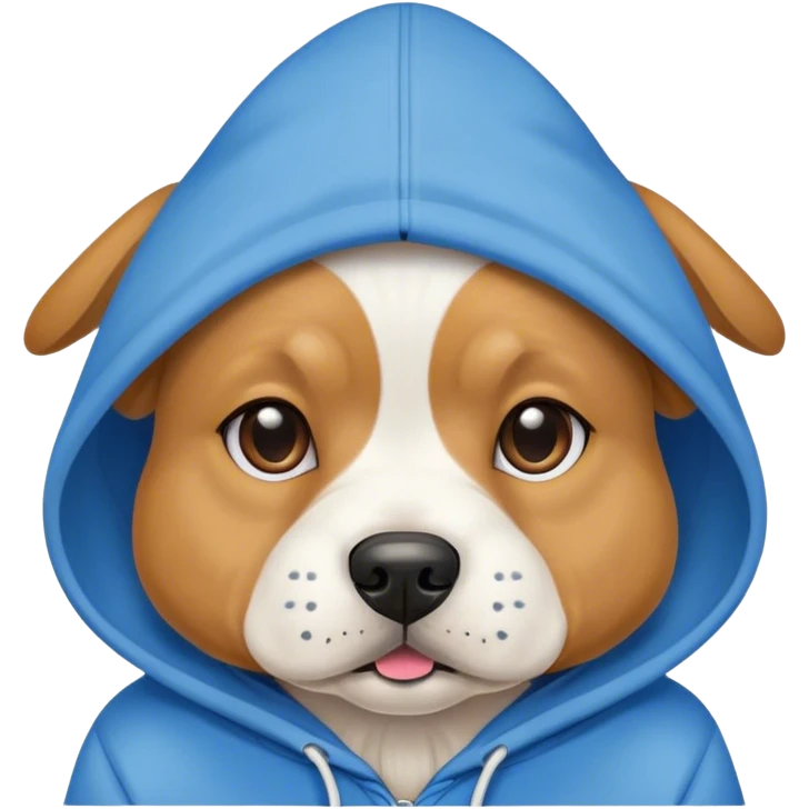 Dog wearing a hoodie emoji