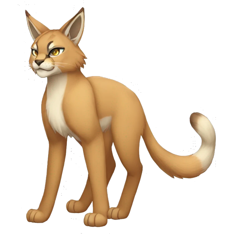 Anthro Sona-Fakemon Lynx-Caracal Full Body emoji