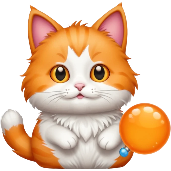 make me a cartoon cat, with some kind of sign or something with the text ‘W Bubble’ on it emoji