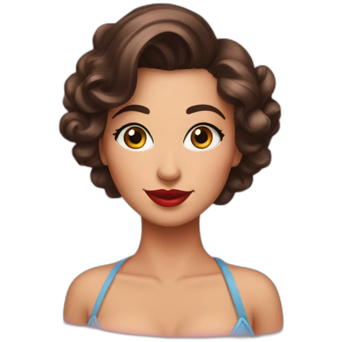 Une pin-up brune  emoji