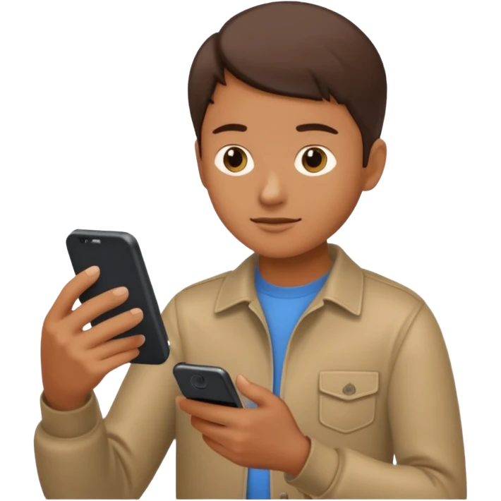 learning reading phone on tiktok with controller in had emoji