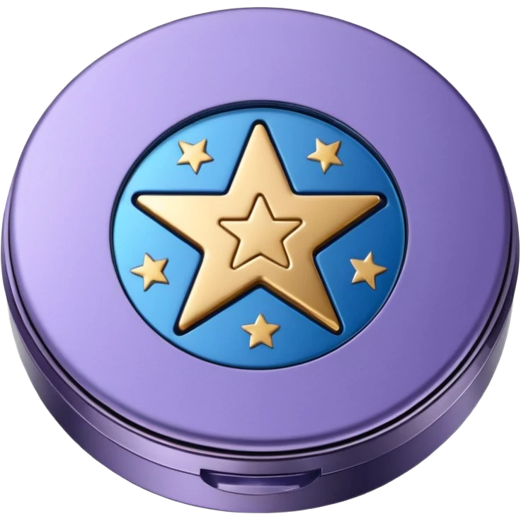 A round case that narrows toward the bottom, with a star-shaped debossed pattern on the eyeshadow and a debossed ETUDE logo beneath it emoji