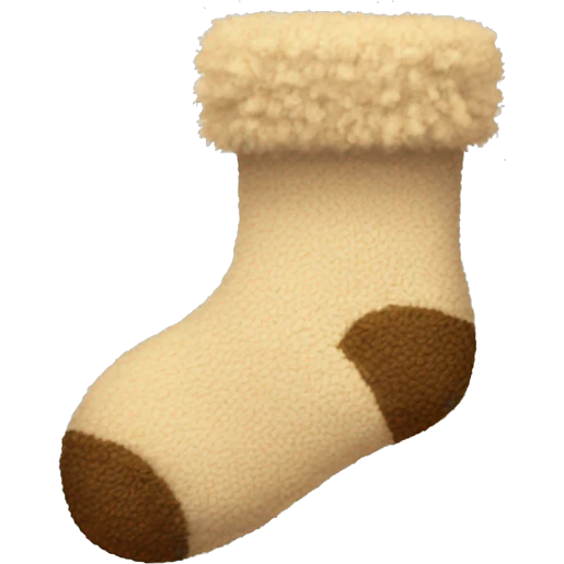 Beige fuzzy socks emoji