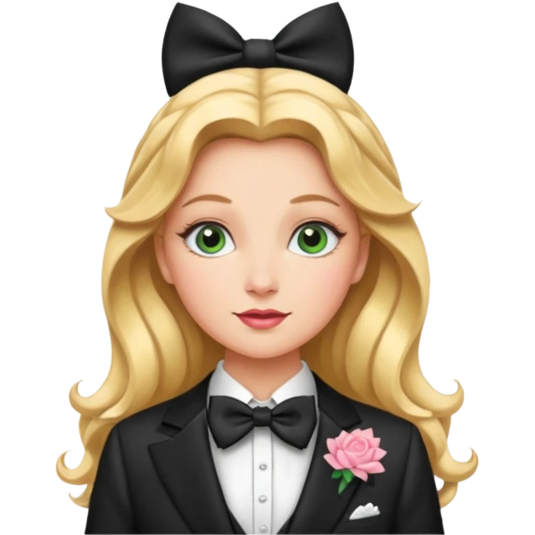 Glinda from the Wizard of Oz with suit with bow tie emoji