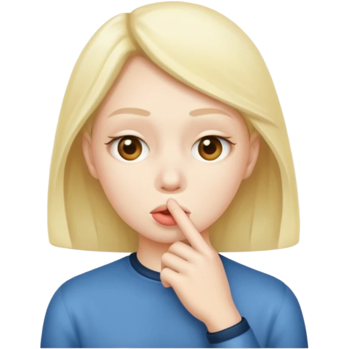 Silent face, shushing emoji