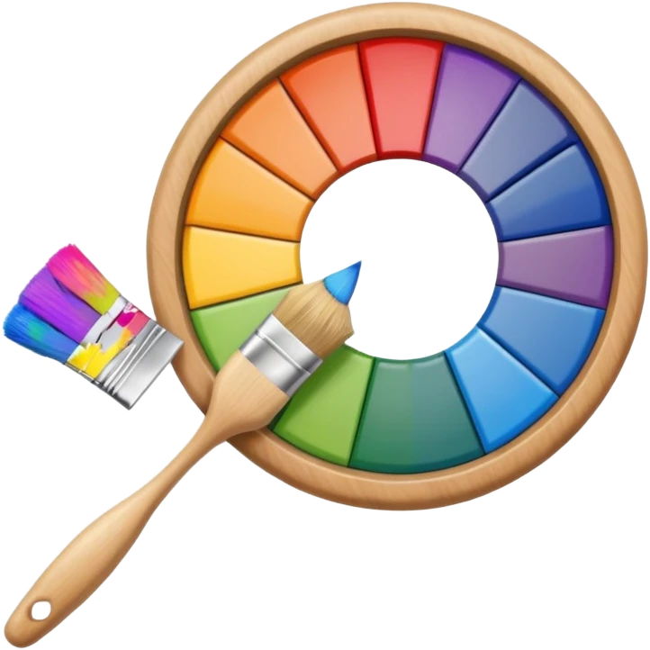 color wheel with paintbrush emoji