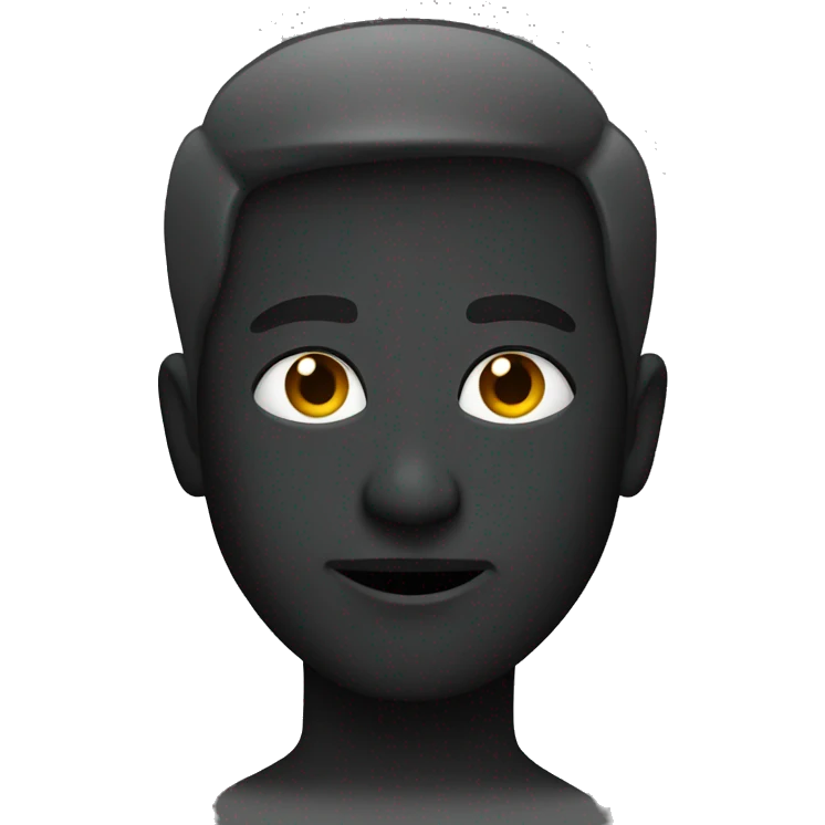 black colour e-mail emoji