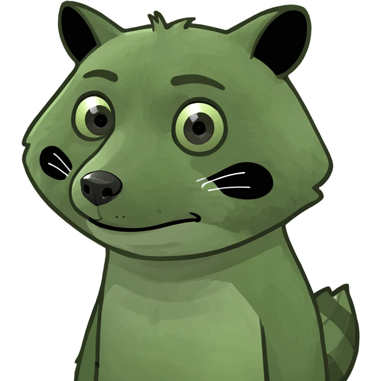 Sad raccoon in front of torn American flag emoji