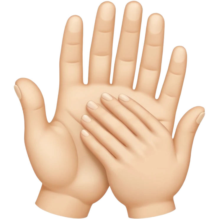 A pale beige gesture of love emoji